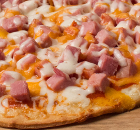 SLICED CHEESE & HAM PIZZA